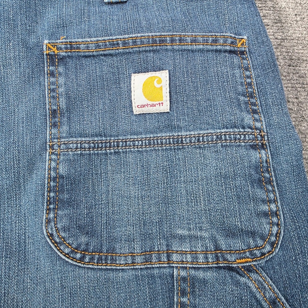 Carhartt Mens Relaxed Fit Jeans 40x34 Blue Denim BD2808-M Workwear Straight‎ Leg
